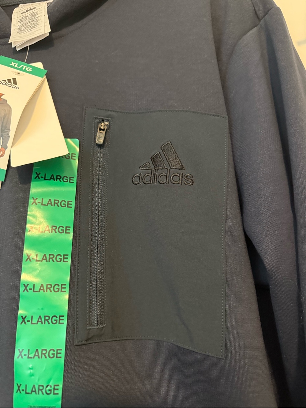 Adidas Navy Hoodie - Picture 2 of 4